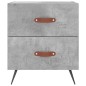 vidaXL Mesita noche 2 uds madera ingeniería gris hormigón 40x35x47,5cm vidaXL Mesita noche 2 uds madera ingeniería gris hormigón 40x35x47,5cm