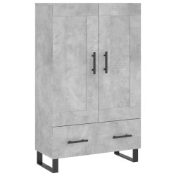 vidaXL Aparador alto madera de ingeniería gris hormigón 69,5x31x115 cm