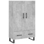 vidaXL Aparador alto madera de ingeniería gris hormigón 69,5x31x115 cm vidaXL Aparador alto madera de ingeniería gris hormigón 69,5x31x115 cm