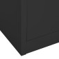 vidaXL Armario oficina acero y vidrio templado antracita 90x40x180 cm