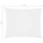 vidaXL Toldo de vela rectangular tela Oxford blanco 6x7 m vidaXL Toldo de vela rectangular tela Oxford blanco 6x7 m