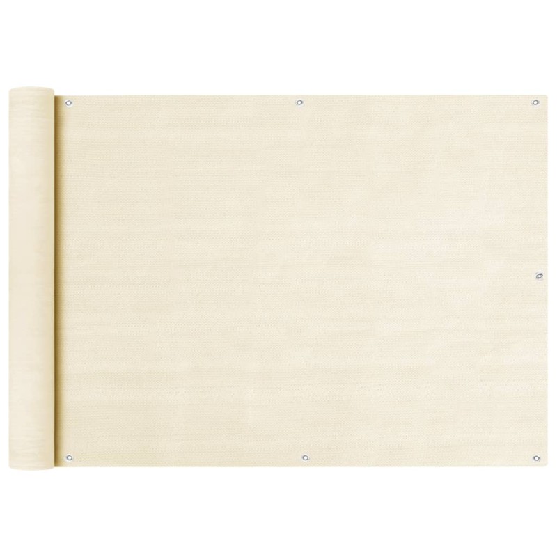 vidaXL Toldo para balcón HDPE crema 75x400 cm vidaXL Toldo para balcón HDPE crema 75x400 cm