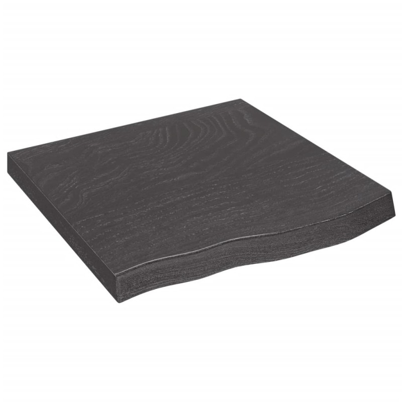 vidaXL Estante pared madera roble tratada marrón oscuro 60x60x(2-6) cm vidaXL Estante pared madera roble tratada marrón oscuro 60x60x(2-6) cm