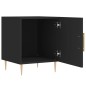 vidaXL Mesita de noche madera de ingeniería negro 40x40x50 cm vidaXL Mesita de noche madera de ingeniería negro 40x40x50 cm