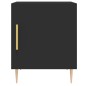 vidaXL Mesita de noche madera de ingeniería negro 40x40x50 cm vidaXL Mesita de noche madera de ingeniería negro 40x40x50 cm