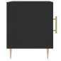 vidaXL Mesita de noche madera de ingeniería negro 40x40x50 cm vidaXL Mesita de noche madera de ingeniería negro 40x40x50 cm