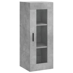 vidaXL Armario de pared gris hormigón 34,5x34x90 cm