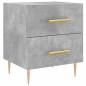 vidaXL Mesita noche 2 uds madera ingeniería gris hormigón 40x35x47,5cm vidaXL Mesita noche 2 uds madera ingeniería gris hormigón 40x35x47,5cm