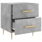 vidaXL Mesita noche 2 uds madera ingeniería gris hormigón 40x35x47,5cm vidaXL Mesita noche 2 uds madera ingeniería gris hormigón 40x35x47,5cm
