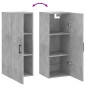 vidaXL Armario de pared gris hormigón 34,5x34x90 cm vidaXL Armario de pared gris hormigón 34,5x34x90 cm