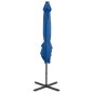 vidaXL Sombrilla voladiza con poste y luces LED azul 250 cm vidaXL Sombrilla voladiza con poste y luces LED azul 250 cm