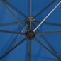 vidaXL Sombrilla voladiza con poste y luces LED azul 250 cm vidaXL Sombrilla voladiza con poste y luces LED azul 250 cm