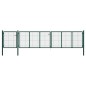 vidaXL Puerta de jardín de acero verde 500x100 cm vidaXL Puerta de jardín de acero verde 500x100 cm