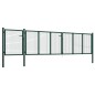 vidaXL Puerta de jardín de acero verde 500x100 cm vidaXL Puerta de jardín de acero verde 500x100 cm