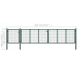 vidaXL Puerta de jardín de acero verde 500x100 cm vidaXL Puerta de jardín de acero verde 500x100 cm