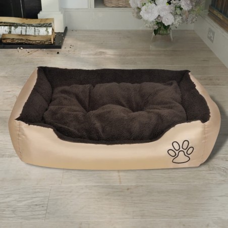 vidaXL Cama para perro con cojín acolchado talla L