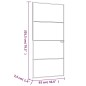 vidaXL Puerta de interior vidrio templado y aluminio blanco 93x201,5cm vidaXL Puerta de interior vidrio templado y aluminio blanco 93x201,5cm