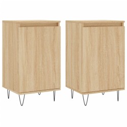 vidaXL Aparadores 2 uds madera de ingeniería roble Sonoma 40x35x70 cm