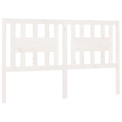 vidaXL Cabecero madera maciza de pino blanco 186x4x100 cm