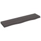vidaXL Estante de pared madera roble tratada marrón oscuro 80x20x4 cm vidaXL Estante de pared madera roble tratada marrón oscuro 80x20x4 cm