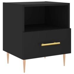 vidaXL Mesita de noche madera de ingeniería negro 40x35x47,5 cm