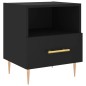 vidaXL Mesita de noche madera de ingeniería negro 40x35x47,5 cm vidaXL Mesita de noche madera de ingeniería negro 40x35x47,5 cm
