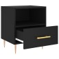 vidaXL Mesita de noche madera de ingeniería negro 40x35x47,5 cm vidaXL Mesita de noche madera de ingeniería negro 40x35x47,5 cm