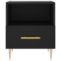 vidaXL Mesita de noche madera de ingeniería negro 40x35x47,5 cm vidaXL Mesita de noche madera de ingeniería negro 40x35x47,5 cm