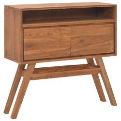 vidaXL Mesa consola de madera maciza de teca 80x30x80 cm