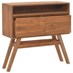 vidaXL Mesa consola de madera maciza de teca 80x30x80 cm