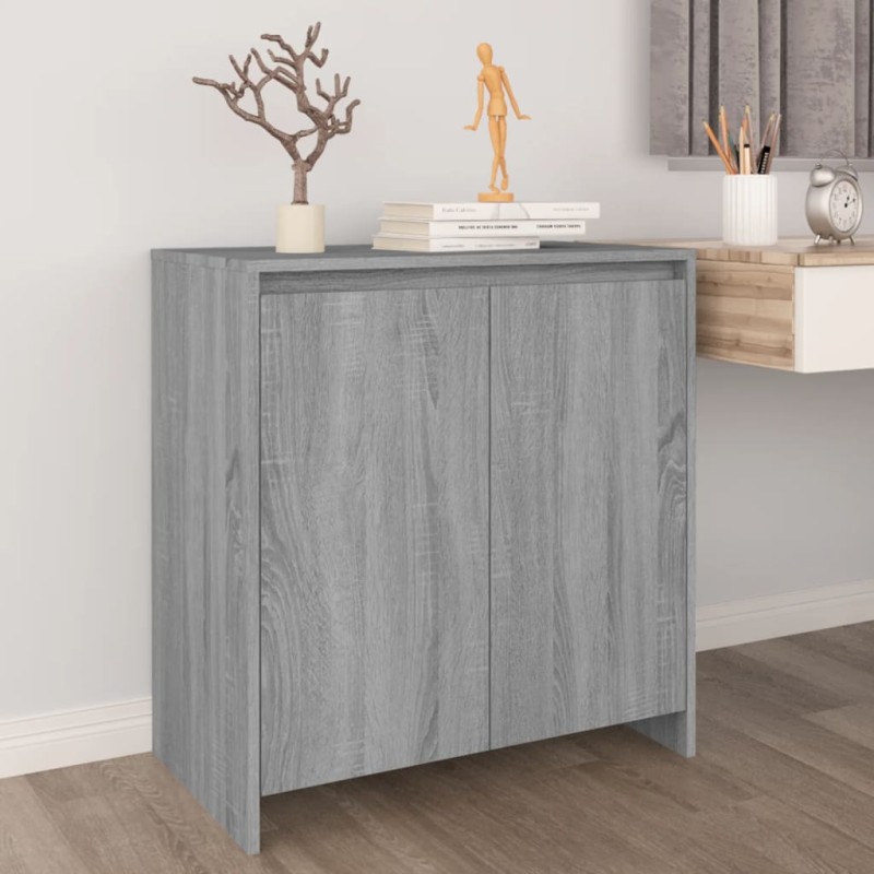 vidaXL Aparador de madera contrachapada gris Sonoma 70x41x75 cm