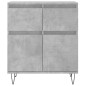 vidaXL Aparador de madera contrachapada gris hormigón 60x35x70 cm vidaXL Aparador de madera contrachapada gris hormigón 60x35x70 cm