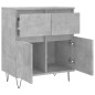 vidaXL Aparador de madera contrachapada gris hormigón 60x35x70 cm vidaXL Aparador de madera contrachapada gris hormigón 60x35x70 cm