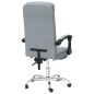 vidaXL Silla de oficina reclinable de tela gris claro