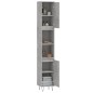 vidaXL Armario de baño madera contrachapada gris hormigón 30x30x190 cm vidaXL Armario de baño madera contrachapada gris hormigón 30x30x190 cm