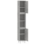 vidaXL Armario de baño madera contrachapada gris hormigón 30x30x190 cm vidaXL Armario de baño madera contrachapada gris hormigón 30x30x190 cm