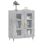 vidaXL Aparador de madera de ingeniería gris hormigón 69,5x34x90 cm vidaXL Aparador de madera de ingeniería gris hormigón 69,5x34x90 cm