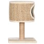 vidaXL Árbol para gatos con casa y poste rascador 52 cm hierba marina vidaXL Árbol para gatos con casa y poste rascador 52 cm hierba marina
