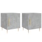 vidaXL Mesitas noche 2 uds madera ingeniería gris hormigón 40x40x50 cm vidaXL Mesitas noche 2 uds madera ingeniería gris hormigón 40x40x50 cm