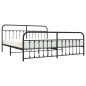 vidaXL Estructura de cama cabecero y pie de cama metal negro 200x200cm