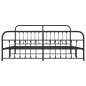 vidaXL Estructura de cama cabecero y pie de cama metal negro 200x200cm