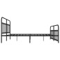vidaXL Estructura de cama cabecero y pie de cama metal negro 200x200cm
