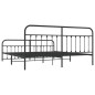 vidaXL Estructura de cama cabecero y pie de cama metal negro 200x200cm