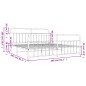 vidaXL Estructura de cama cabecero y pie de cama metal negro 200x200cm