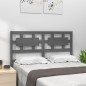 vidaXL Cabecero de cama madera maciza de pino gris 125,5x4x100 cm