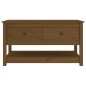 vidaXL Mesa de centro madera maciza de pino marrón miel 102x49x55 cm vidaXL Mesa de centro madera maciza de pino marrón miel 102x49x55 cm