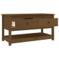 vidaXL Mesa de centro madera maciza de pino marrón miel 102x49x55 cm vidaXL Mesa de centro madera maciza de pino marrón miel 102x49x55 cm