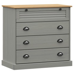 vidaXL Cómoda VIGO madera maciza pino gris 80x40x76 cm