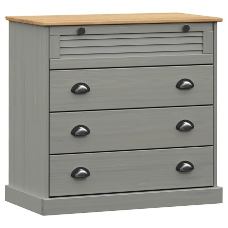 vidaXL Cómoda VIGO madera maciza pino gris 80x40x76 cm