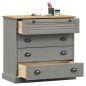 vidaXL Cómoda VIGO madera maciza pino gris 80x40x76 cm vidaXL Cómoda VIGO madera maciza pino gris 80x40x76 cm